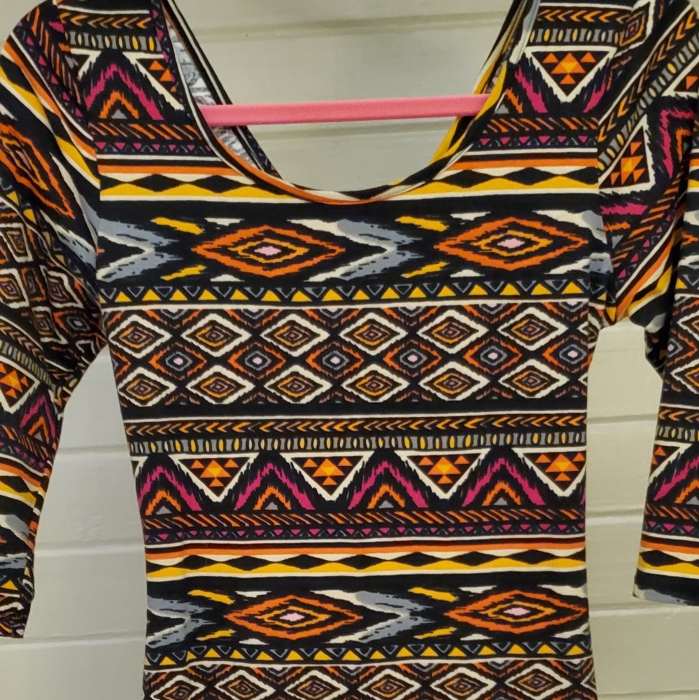 Fitted Tribal Print Dress